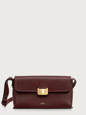 A.P.C. torebka crossbody damska skórzana sac simone small bordowy