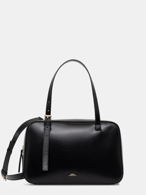 A.P.C. torebka crossbody damska skórzana SAC VIRGINIE BOX czarny