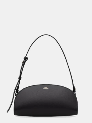 A.P.C. torebka damska skórzana SAC DEMI.LUNE SHOULDER czarny