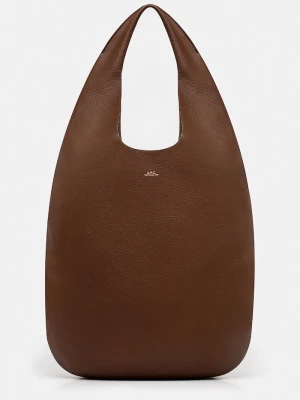 A.P.C. torebka shopper damska skórzana le neige brązowy