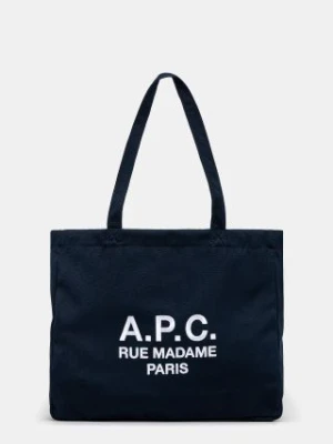 A.P.C. torebka Shopping Diane Rue Madame kolor granatowy PSAJS-M61938