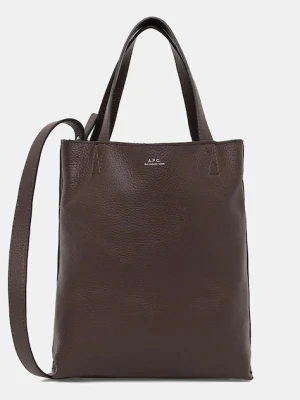 A.P.C. torebka skórzana cabas maiko small kolor brązowy PXCBC.M61667