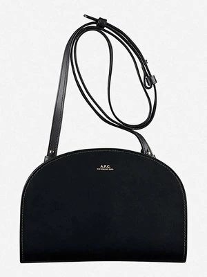 A.P.C. torebka skórzana Demi Lune kolor czarny PXAWV.F61596-BLACK