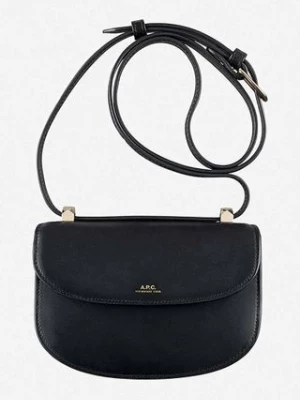 A.P.C. torebka skórzana Geneve Mini kolor czarny PXAWV.F61415-BLACK