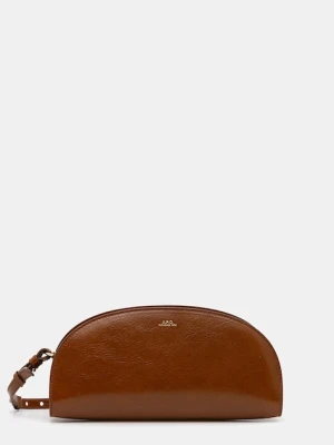 A.P.C. torebka skórzana sac demi-lune shoulder kolor brązowy PXCCK.F61997