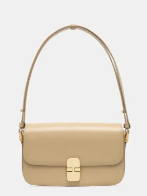 A.P.C. torebka skórzana Sac Grace Shoulder kolor beżowy PXBMW.F61615