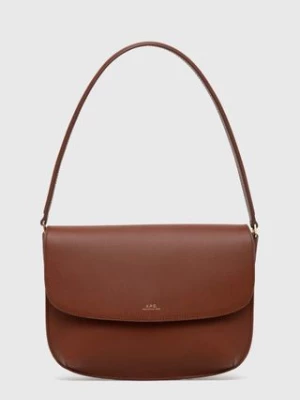 A.P.C. torebka skórzana sac sarah shoulder kolor brązowy PXAWV-F61526