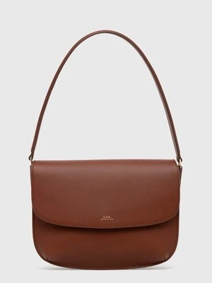 A.P.C. torebka skórzana sac sarah shoulder kolor brązowy PXAWV-F61526