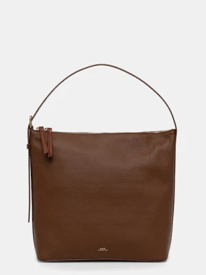 A.P.C. torebka skórzana sac vera kolor brązowy PXCBL.F61902