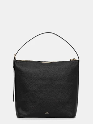 A.P.C. torebka skórzana sac vera kolor czarny PXCBL.F61902