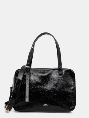 A.P.C. torebka skórzana sac virginie box kolor czarny PXCCK.F67017