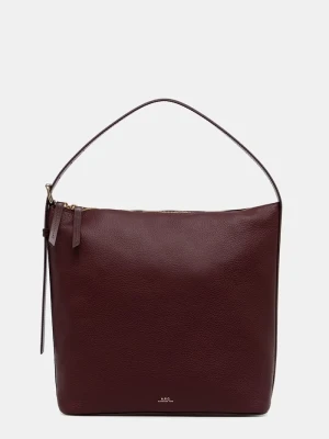 A.P.C. torebka tote damska skórzana sac vera bordowy