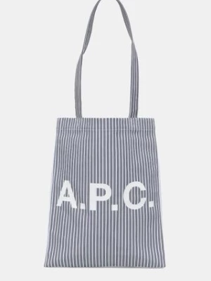 A.P.C. torebka Tote Lou kolor niebieski COHDO-M61442