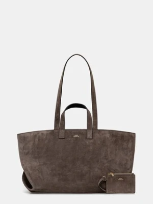 A.P.C. torebka zamszowa LE DRUMMER