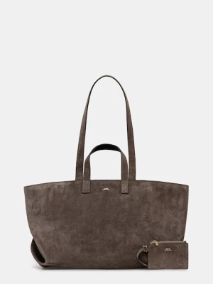 A.P.C. torebka zamszowa LE DRUMMER