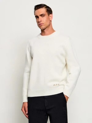 A.P.C. Wełniany sweter Edmond | Regular Fit ecru