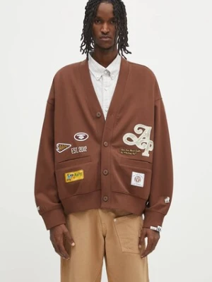 AAPE bluza Main Zip Up męska kolor brązowy z aplikacją AAPSWMC324XXO
