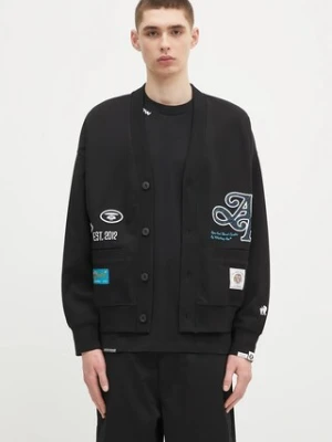 AAPE bluza Main Zip Up męska kolor czarny z aplikacją AAPSWMC324XXO