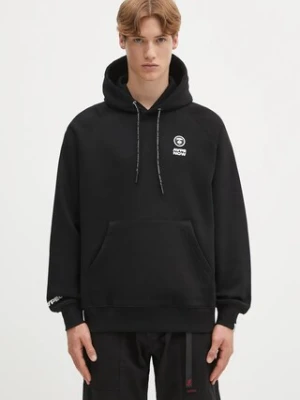 AAPE bluza Now męska kolor czarny z kapturem gładka AAPSWMB324XXN