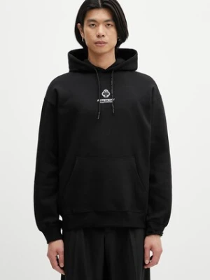 AAPE bluza Now męska kolor czarny z kapturem z aplikacją AAPSWMB323XXN