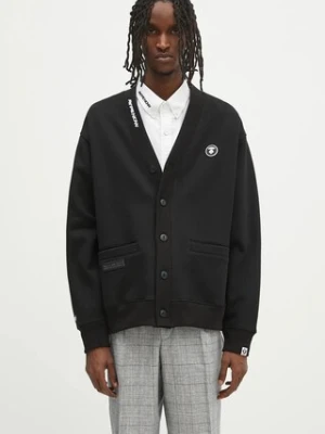 AAPE bluza Now Zip Up męska kolor czarny gładka AAPSWMB329XXN