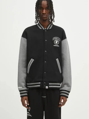 AAPE bluza Now Zip Up męska kolor czarny z aplikacją AAPSWMB328XXN