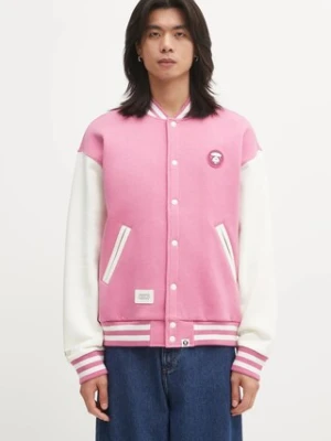 AAPE bluza Now Zip Up męska kolor różowy wzorzysta AAPSWMC360XAP
