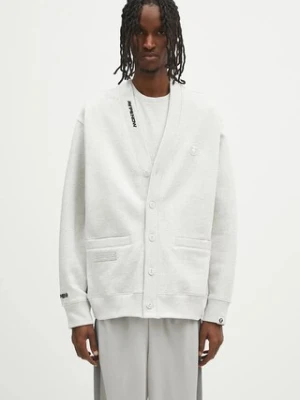 AAPE bluza Now Zip Up męska kolor szary gładka AAPSWMB329XAN