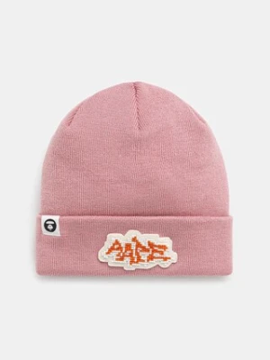AAPE czapka Main kolor różowy AAPHTM5292XXN
