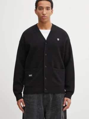 AAPE kardigan Now męski kolor czarny AAPKNMC356XXP