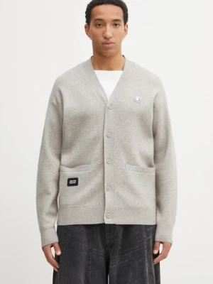 AAPE kardigan Now męski kolor szary AAPKNMC356XXP