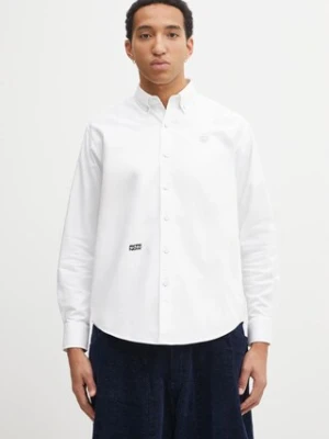 AAPE koszula bawełniana Now męska kolor biały regular z kołnierzykiem button-down AAPSTM8539XXP
