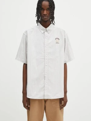 AAPE koszula bawełniana Now Short męska kolor beżowy regular z kołnierzykiem button-down AAPSRM8517XXO