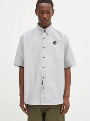 AAPE koszula bawełniana Now Short męska kolor czarny regular z kołnierzykiem button-down AAPSRM8516XXO