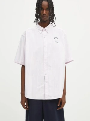 AAPE koszula bawełniana Now Short męska kolor różowy regular z kołnierzykiem button-down AAPSRM8517XXO