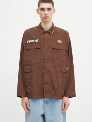 AAPE kurtka Main Long Sleeve kolor brązowy przejściowa AAPSTM8501XXN