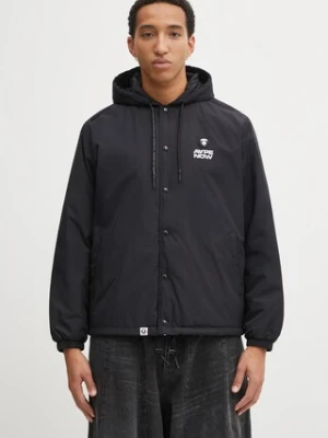 AAPE kurtka Now kolor czarny przejściowa AAPJKM7722XXP