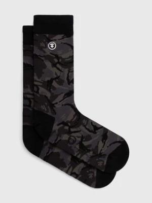 AAPE skarpetki Basic Camo męskie kolor czarny ASO4293