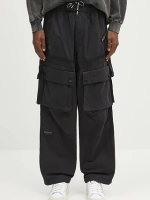 AAPE spodnie Main Woven męskie kolor czarny proste AAPPTMB633XXN