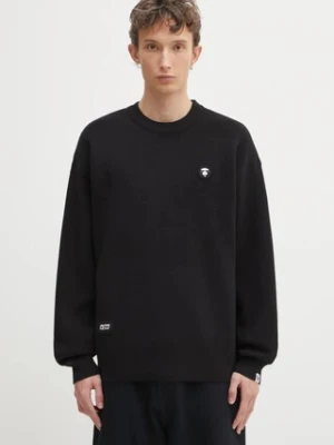 AAPE sweter Now męski kolor czarny lekki AAPKNMC361XXP