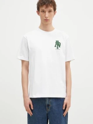 AAPE t-shirt bawełniany Basic męski kolor biały z nadrukiem AAPTEM1562XXN