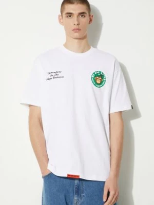 AAPE t-shirt bawełniany Basic Tee męski kolor biały z nadrukiem AAPTEM1495XXM