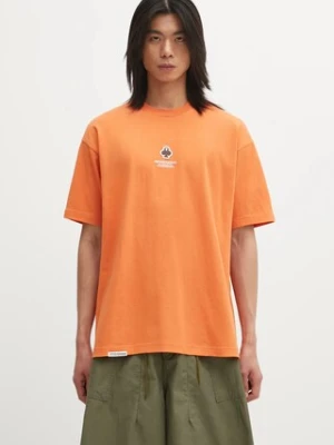 AAPE t-shirt bawełniany Clover Now męski kolor pomarańczowy gładki AAPTEM1601XXO