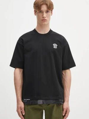 AAPE t-shirt bawełniany Fancy Main męski kolor czarny z aplikacją AAPTEM1652XXO