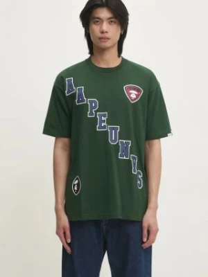 AAPE t-shirt bawełniany Moon Face Logo męski z nadrukiem AAPTEM1548XXN