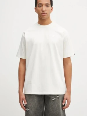 AAPE t-shirt bawełniany Now męski kolor beżowy z nadrukiem AAPTEM1606XXO