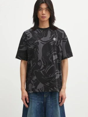 AAPE t-shirt bawełniany Now męski kolor czarny wzorzysty AAPTEM1602XXO