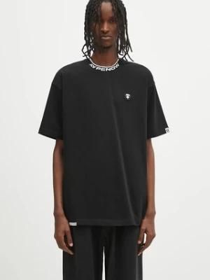 AAPE t-shirt bawełniany Now męski kolor czarny z nadrukiem AAPTEM1604XXO