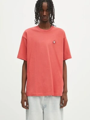 AAPE t-shirt bawełniany Now męski kolor czerwony gładki AAPTEM1598XXO