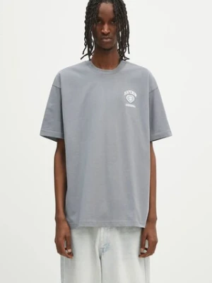 AAPE t-shirt bawełniany Now męski kolor szary z aplikacją AAPTEM1600XXO